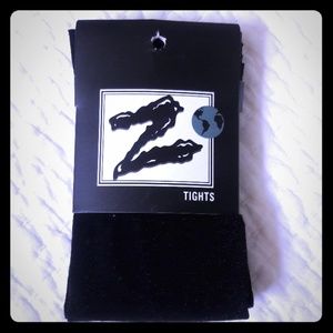 Black shimmer opaque Z tights.  Brand New